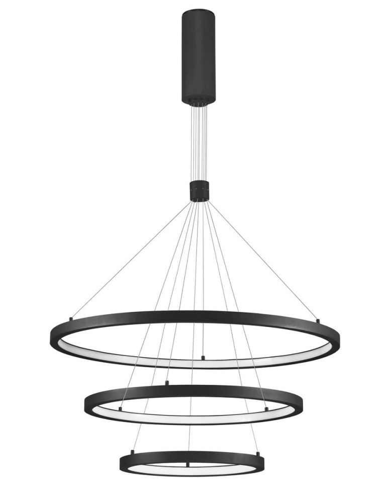 Lampy wiszące LED - Luces Exclusivas IRUN Wisząca LED 108W 7560lm 3000K Ściemnialna czarny mat LE41410 - produkt kolory-swiatla.pl 1
