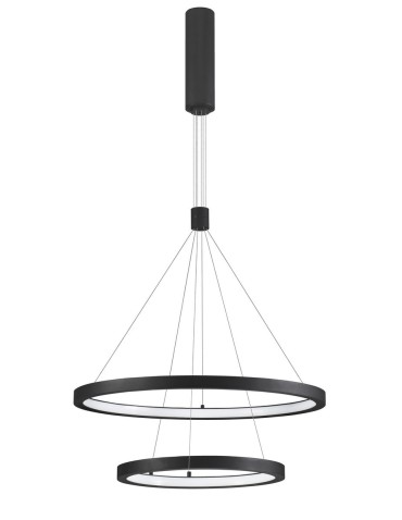 Luces Exclusivas IRUN Wisząca LED 60W 4200lm 3000K Ściemnialna czarny mat LE41412