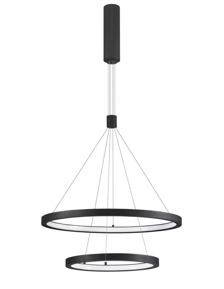 Lampy wiszące LED - Luces Exclusivas IRUN Wisząca LED 60W 4200lm 3000K Ściemnialna czarny mat LE41412 - produkt kolory-swiatla.pl 1