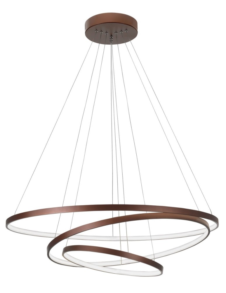 Lampy wiszące LED - Luces Exclusivas BANDA Wisząca LED 111W 5500lm 3000K Ściemnialna brązowy LE41589 - product kolory-swiatla.pl 2
