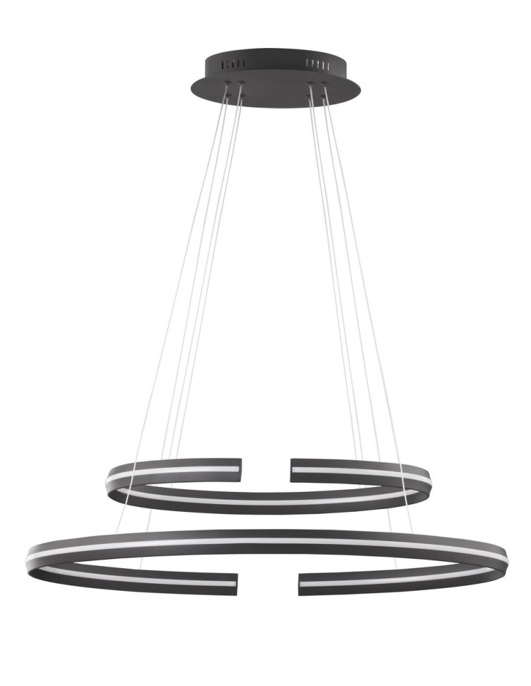 Lampy wiszące LED - Luces Exclusivas BELLO Wisząca LED 55W 2475lm 3000K Ściemnialna czarny mat LE41595 - produkt kolory-swiatla.pl 1