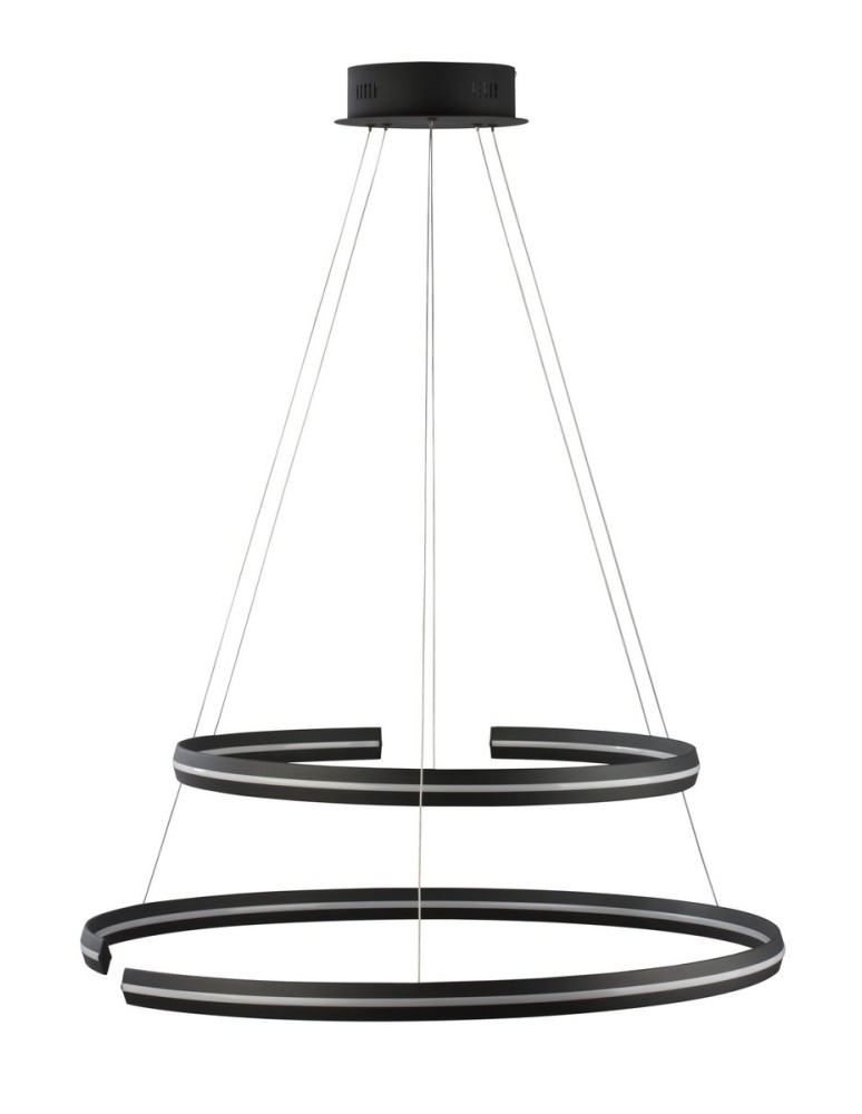 Lampy wiszące LED - Luces Exclusivas BELLO Wisząca LED 93W 3422lm 3000K Ściemnialna czarny mat LE41596 - produkt kolory-swiatla.pl 1