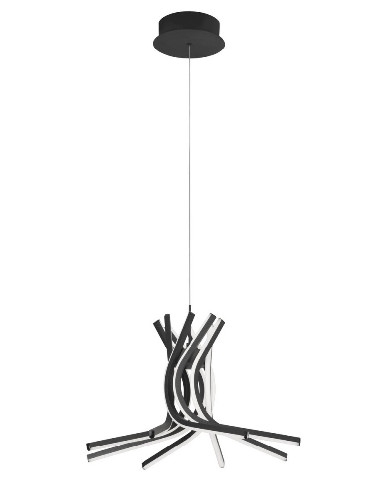 Lampy wiszące designerskie - Luces Exclusivas CEUTA Wisząca LED 50W 1450lm 3000K Ściemnialna czarny mat LE41602 - produkt kolory-swiatla.pl 1