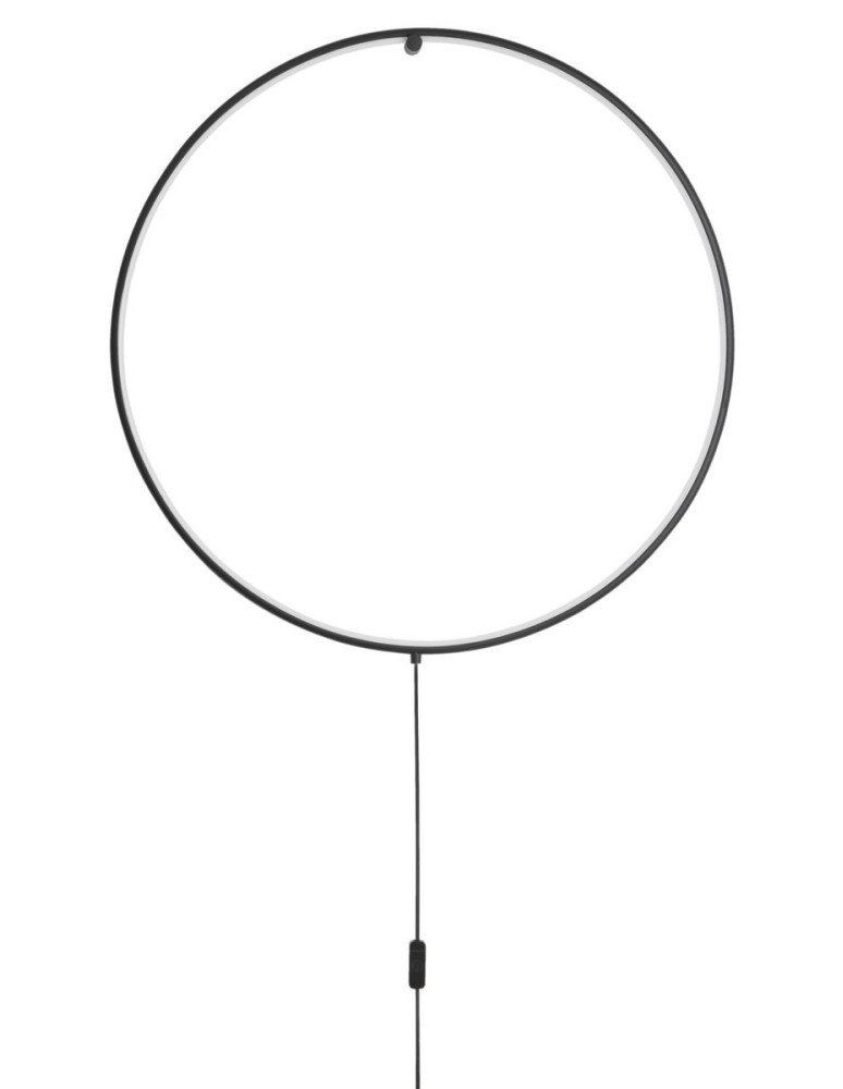 Kinkiety ringi - Luces Exclusivas CHINU Ścienna LED 28W 1445lm 3000K Ściemnialna czarny mat LE41606 - produkt kolory-swiatla.pl 1