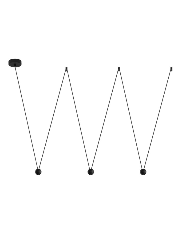 Lampy wiszące - Luces Exclusivas ECIJA Wisząca LED 13.5W 660lm 3000K czarny LE41613 - produkt kolory-swiatla.pl 1