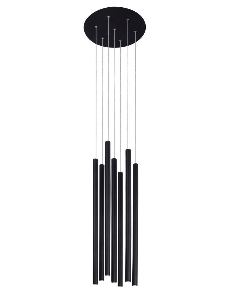 Lampy wiszące LED - Luces Exclusivas ELJAS Wisząca LED 7x3W 1260lm 3000K czarny mat LE41624 - produkt kolory-swiatla.pl 1