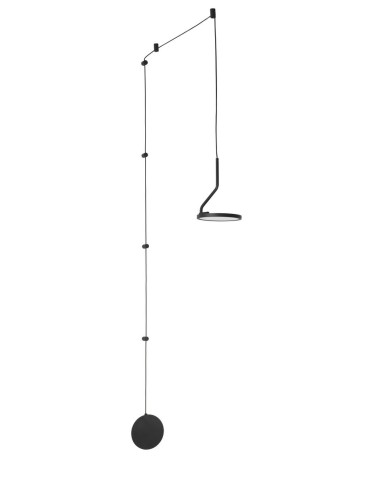 Luces Exclusivas FALDA Wisząca LED 10W 500lm 3000K czarny mat LE41628