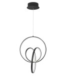 Lampy wiszące LED - Luces Exclusivas GIRON Wisząca LED 43W 1895lm 3000K Ściemnialna czarny mat LE41640 - produkt 1
