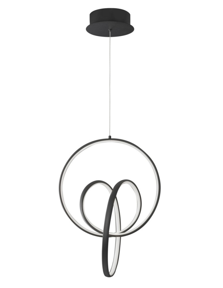 Lampy wiszące LED - Luces Exclusivas GIRON Wisząca LED 43W 1895lm 3000K Ściemnialna czarny mat LE41640 - produkt kolory-swiatla.pl 1