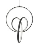 Lampy wiszące LED - Luces Exclusivas GIRON Wisząca LED 43W 1895lm 3000K Ściemnialna czarny mat LE41640 - produkt 2