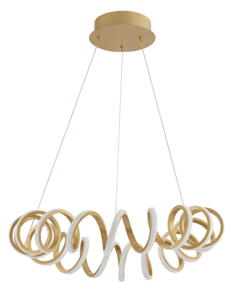 Lampy wiszące designerskie - Luces Exclusivas GODOY Wisząca LED 45W 3375lm 3000K piaskowane złoto LE41642 - produkt kolory-swiatla.pl 1