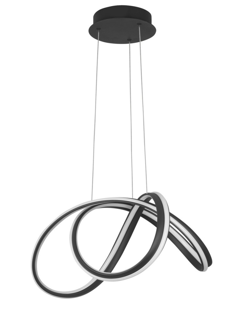 Lampy wiszące LED - Luces Exclusivas HANGA Wisząca LED 60W 4746lm 3000K Ściemnialna czarny mat LE41650 - produkt kolory-swiatla.pl 1