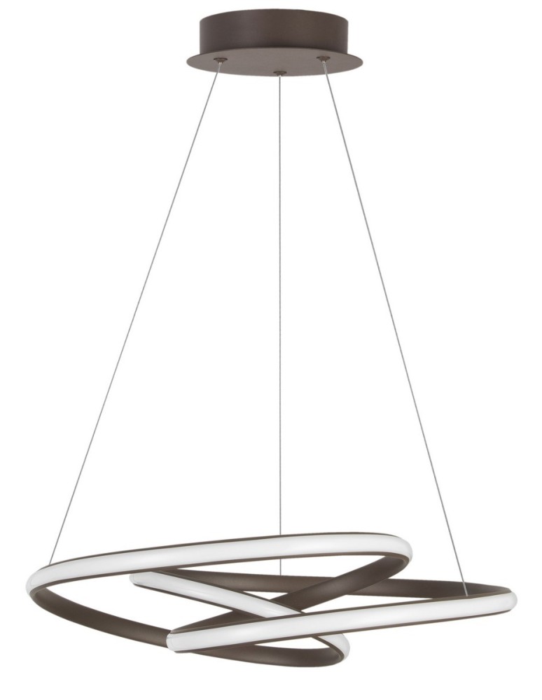 Lampy wiszące LED - Luces Exclusivas IBIZA Wisząca LED 43W 3013lm 3000K Ściemnialna brązowy szczotkowany LE41654 - produkt kolory-swiatla.pl 1