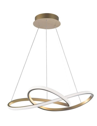 Luces Exclusivas JEREZ Wisząca LED 53W 4081lm 3000K szczotkowany złoty LE41656