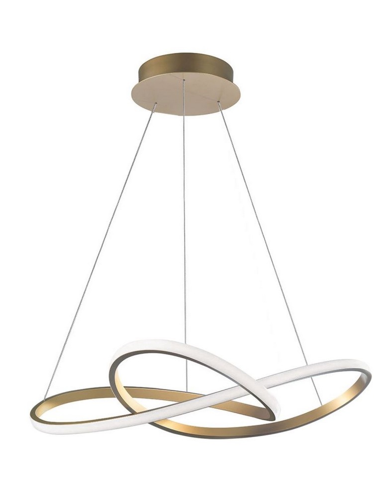 Lampy wiszące designerskie - Luces Exclusivas JEREZ Wisząca LED 53W 4081lm 3000K szczotkowany złoty LE41656 - produkt kolory-swiatla.pl 1