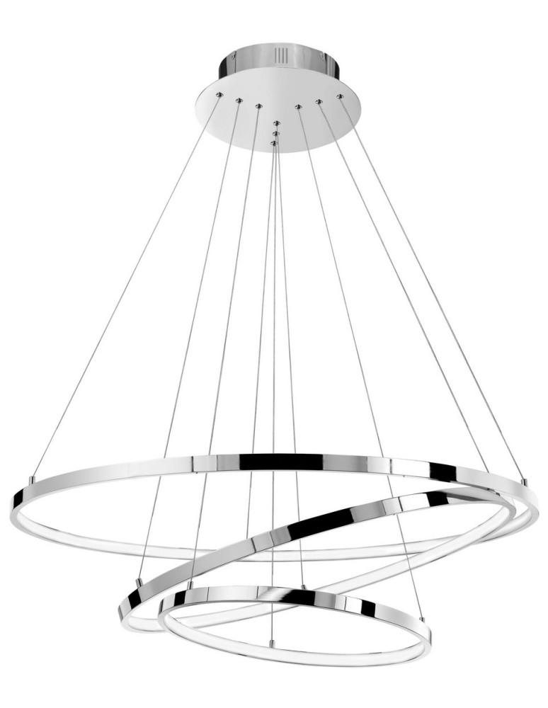 Lampy wiszące LED - Luces Exclusivas LOBOS Wisząca LED 135W 8100lm 3000K chrom LE41669 - produkt kolory-swiatla.pl 1
