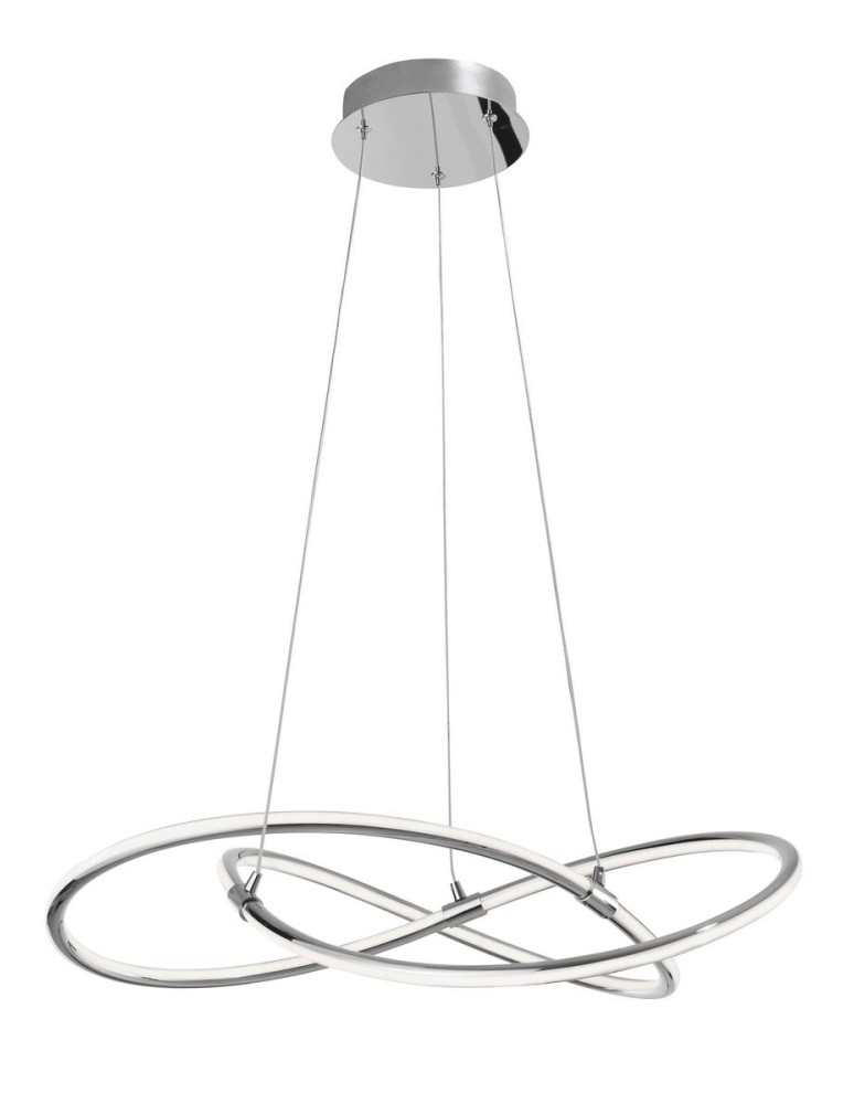Lampy wiszące LED - Luces Exclusivas LULES Wisząca LED 50W 3250lm 3000K chrom LE41677 - produkt kolory-swiatla.pl 1
