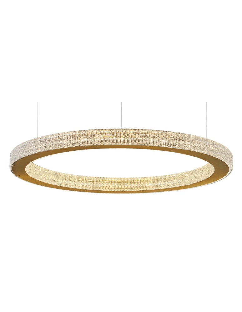 Lampy wiszące LED - Luces Exclusivas MONTT Wisząca LED 60W 3530lm 3000K Ściemnialna antyczny mosiądz LE41698 - product kolory-swiatla.pl 2