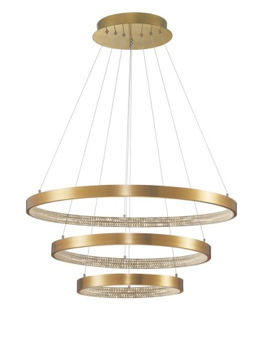 Luces Exclusivas MORON Wisząca LED 112W 4731lm 3000K Ściemnialna antyczny mosiądz LE41699