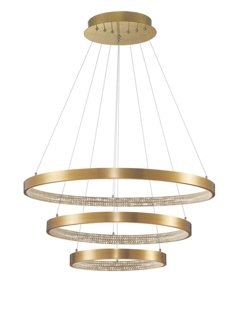 Lampy wiszące LED - Luces Exclusivas MORON Wisząca LED 112W 4731lm 3000K Ściemnialna antyczny mosiądz LE41699 - produkt kolory-swiatla.pl 1