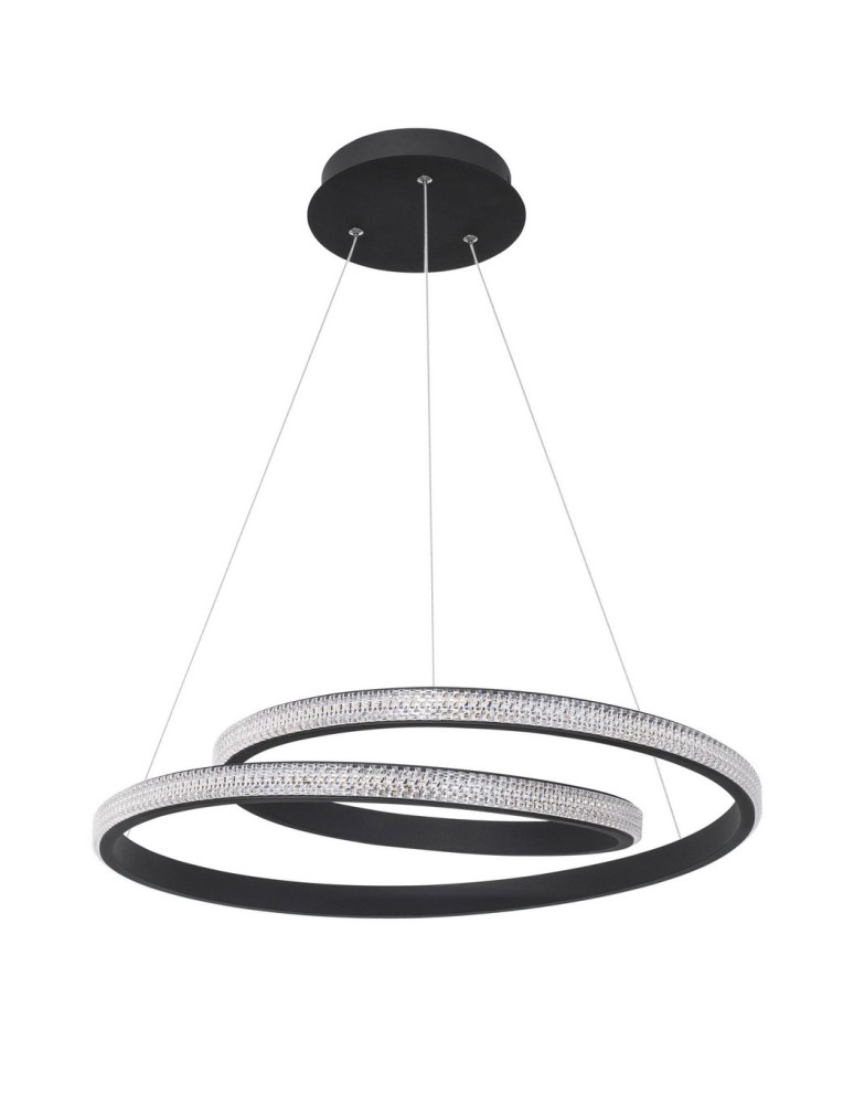 Lampy wiszące LED - Luces Exclusivas OBERA Wisząca LED 25W 1900lm 3000K Ściemnialna czarny LE41713 - produkt kolory-swiatla.pl 1