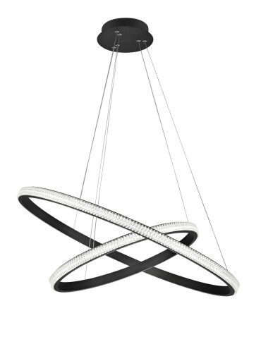 Luces Exclusivas OCANA Wisząca LED 45W 2737lm 3000K Ściemnialna czarny mat LE41715