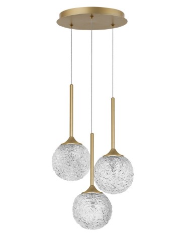 Luces Exclusivas PASTO Wisząca 3x5W LED złoty mosiądz LE41741