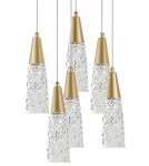 Lampy wiszące w kolorze mosiądz - Luces Exclusivas PENCO Wisząca 6x5W G9 LED złoty mosiądz LE41744 - produkt 2