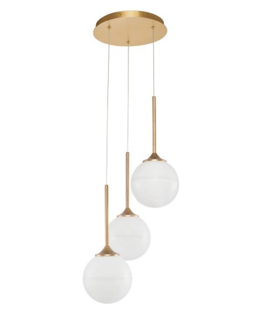 Luces Exclusivas PEREZ Wisząca 3x5W LED złoty/biały LE41747