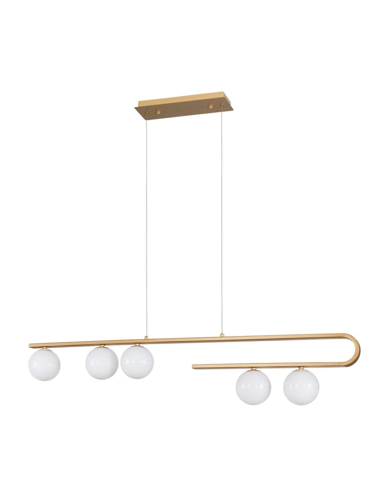 Lampy wiszące - Luces Exclusivas PEREZ Wisząca 5xG9 LED złoty/biały LE41748 - produkt kolory-swiatla.pl 1