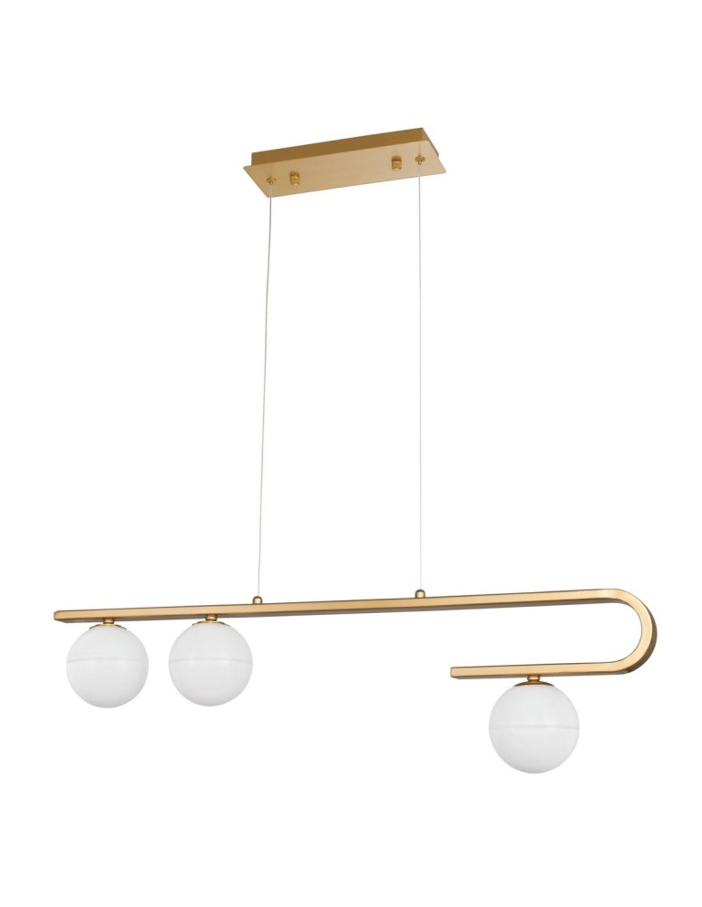 Lampy wiszące - Luces Exclusivas PEREZ Wisząca 3x5W LED złoty/biały LE41750 - produkt kolory-swiatla.pl 1
