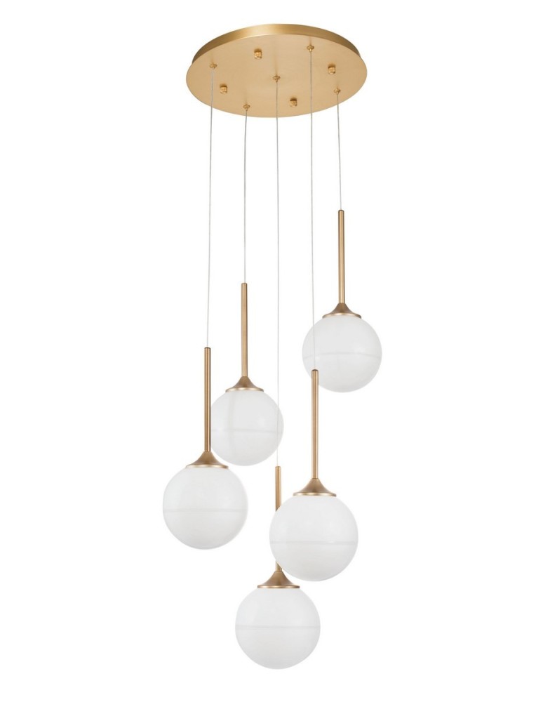 Lampy wiszące - Luces Exclusivas PEREZ Wisząca 5xG9 LED złoty/biały LE41752 - produkt kolory-swiatla.pl 1