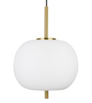 Lampy wiszące - Luces Exclusivas PILAR Wisząca 1xE27 LED biały/antyczny mosiądz LE41754 - product 2