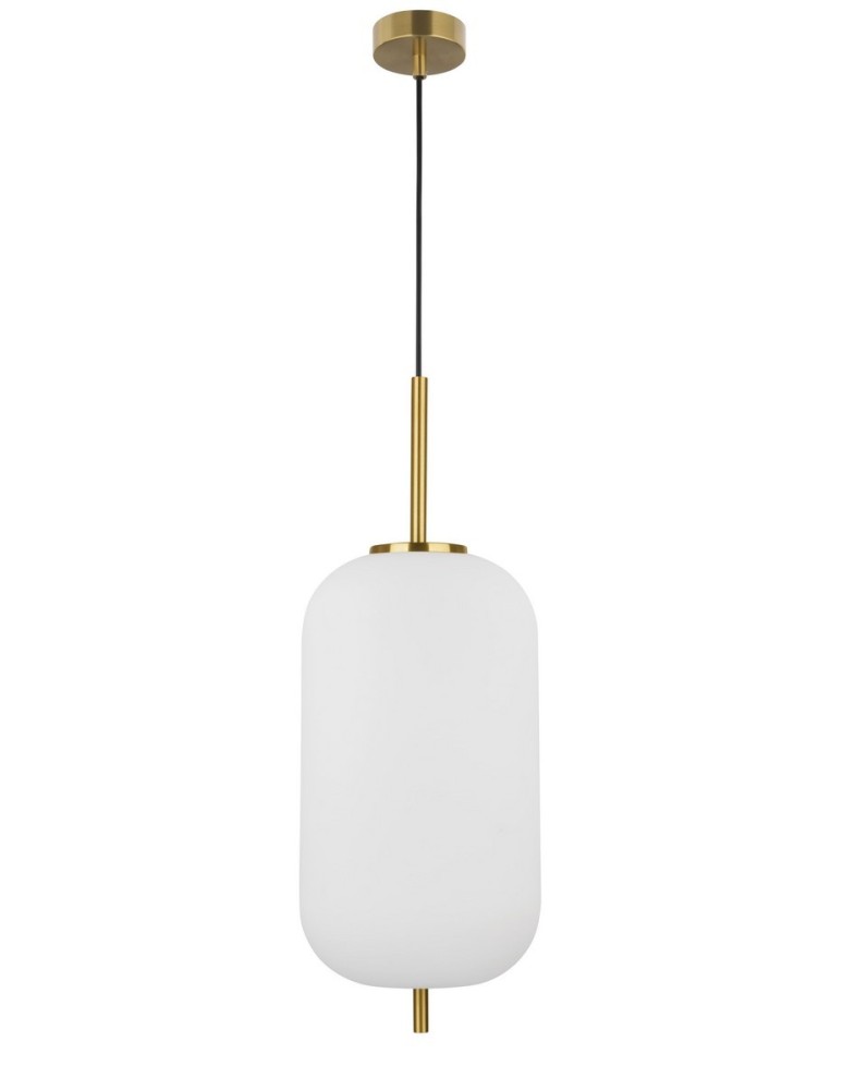 Lampy wiszące - Luces Exclusivas PILAR Wisząca 1xE27 LED biały/antyczny mosiądz LE41755 - produkt kolory-swiatla.pl 1