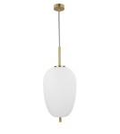 Lampy wiszące - Luces Exclusivas PILAR Wisząca 1xE27 LED biały/antyczny mosiądz LE41756 - product 1