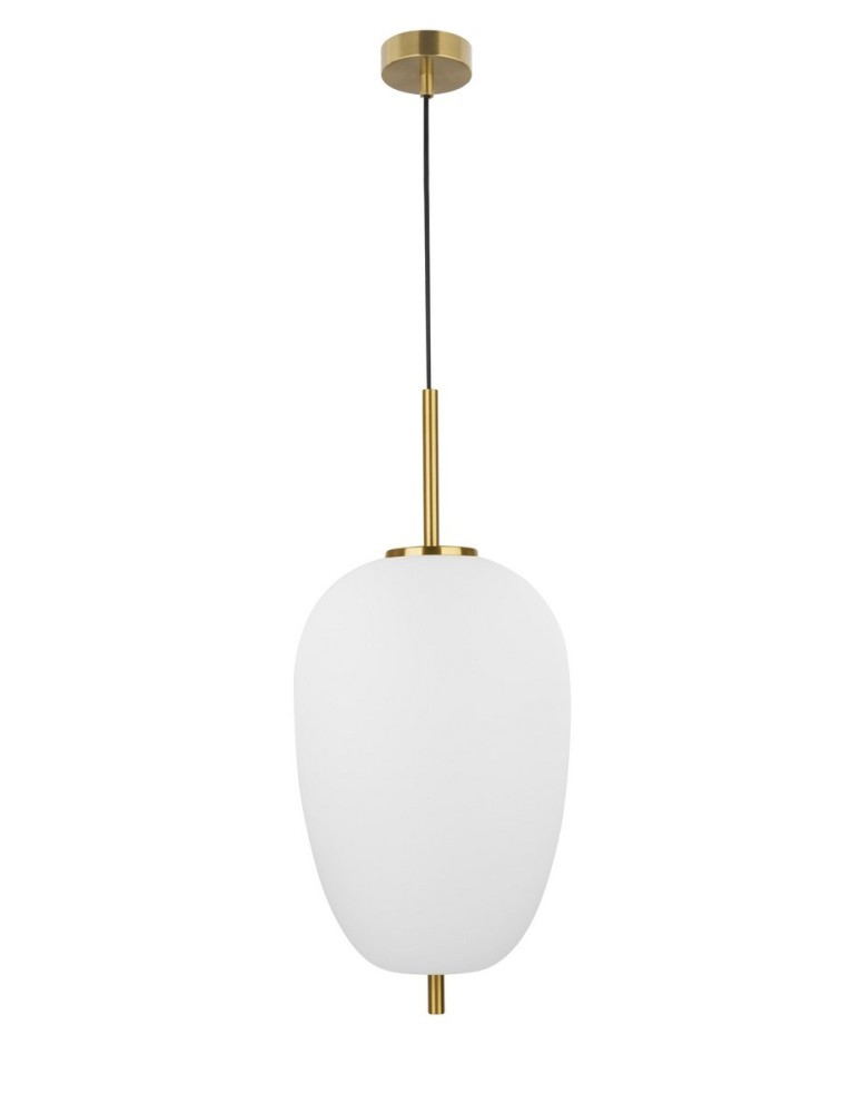 Lampy wiszące - Luces Exclusivas PILAR Wisząca 1xE27 LED biały/antyczny mosiądz LE41756 - produkt kolory-swiatla.pl 1