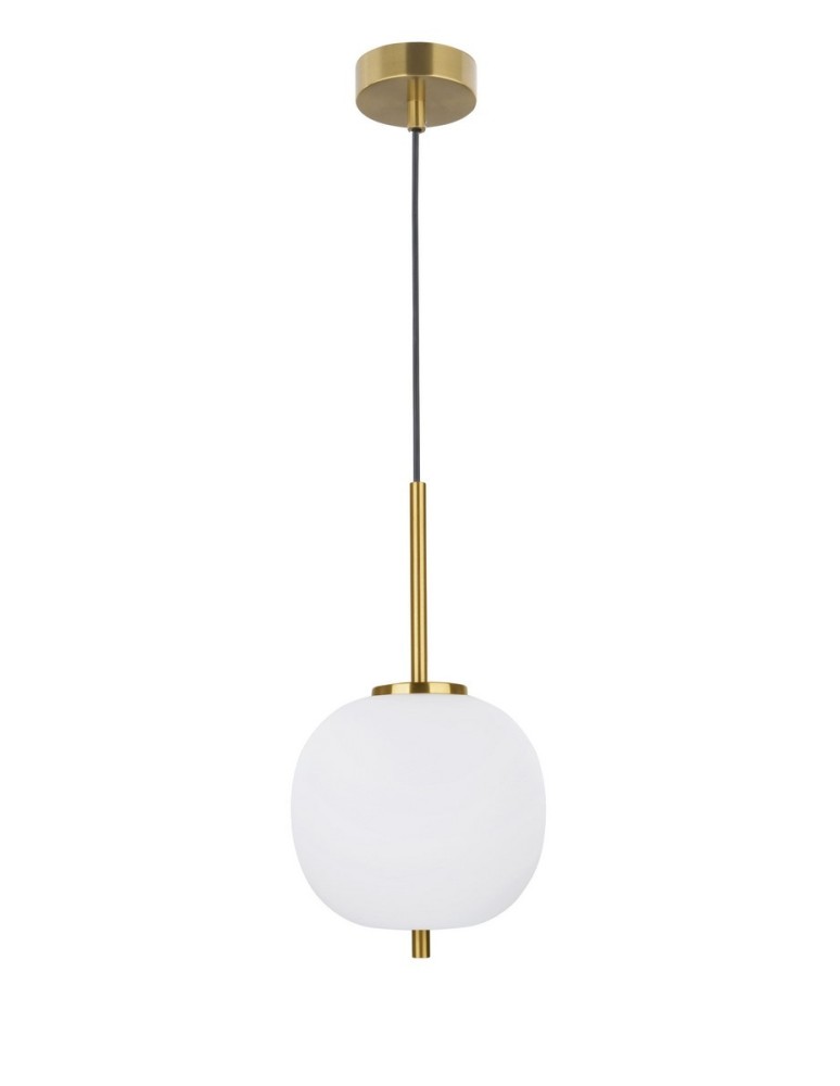 Lampy wiszące - Luces Exclusivas PILAR Wisząca 1xE14 LED biały/antyczny mosiądz LE41757 - produkt kolory-swiatla.pl 1