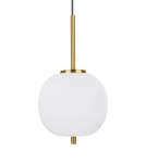 Lampy wiszące - Luces Exclusivas PILAR Wisząca 1xE14 LED biały/antyczny mosiądz LE41757 - produkt 2