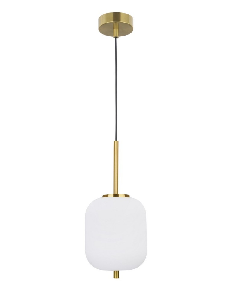 Lampy wiszące - Luces Exclusivas PILAR Wisząca 1xE14 LED biały/antyczny mosiądz LE41758 - produkt kolory-swiatla.pl 1