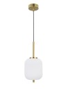 Luces Exclusivas PILAR Wisząca 1xE14 LED biały/antyczny mosiądz LE41758