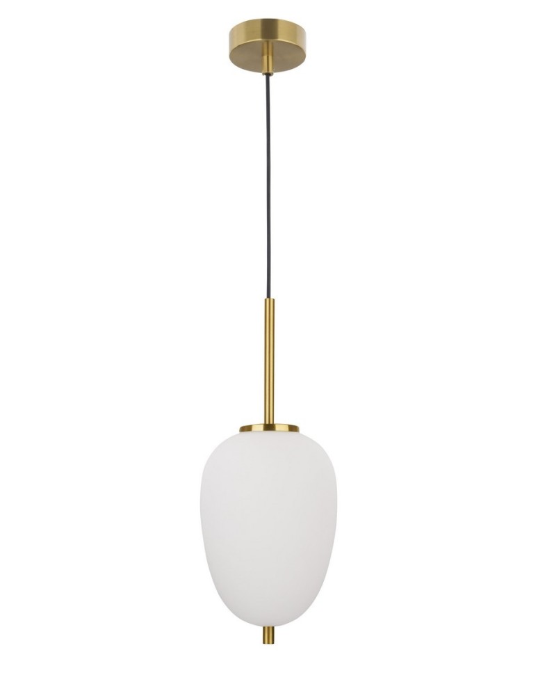 Lampy wiszące - Luces Exclusivas PILAR Wisząca 1xE14 LED biały/antyczny mosiądz LE41759 - produkt kolory-swiatla.pl 1