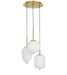 Lampy wiszące - Luces Exclusivas PILAR Wisząca 3xE14 LED biały/antyczny mosiądz LE41761 - product 1