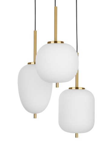 Luces Exclusivas PILAR Wisząca 3xE14 LED biały/antyczny mosiądz LE41761 - produkt 2