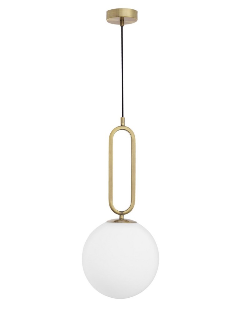 Lampy wiszące - Luces Exclusivas PINTO Wisząca 1xE27 LED biały/mosiądz LE41762 - produkt kolory-swiatla.pl 1