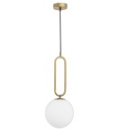 Lampy wiszące - Luces Exclusivas PINTO Wisząca 1xE27 LED biały/mosiądz LE41764 - produkt 1