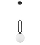 Lampy wiszące - Luces Exclusivas PINTO Wisząca 1xE27 LED biały/czarny LE41765 - produkt 1