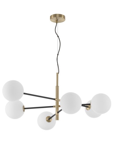 Luces Exclusivas PLATO Wisząca 6xG9 LED biały/czarny/satynowe złoto LE41767