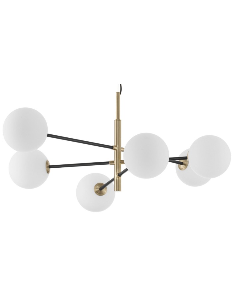 Lampy wiszące - Luces Exclusivas PLATO Wisząca 6xG9 LED biały/czarny/satynowe złoto LE41767 - product kolory-swiatla.pl 2