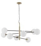 Lampy wiszące - Luces Exclusivas PLATO Wisząca 8xG9 LED biały/czarny/satynowe złoto LE41768 - product 1