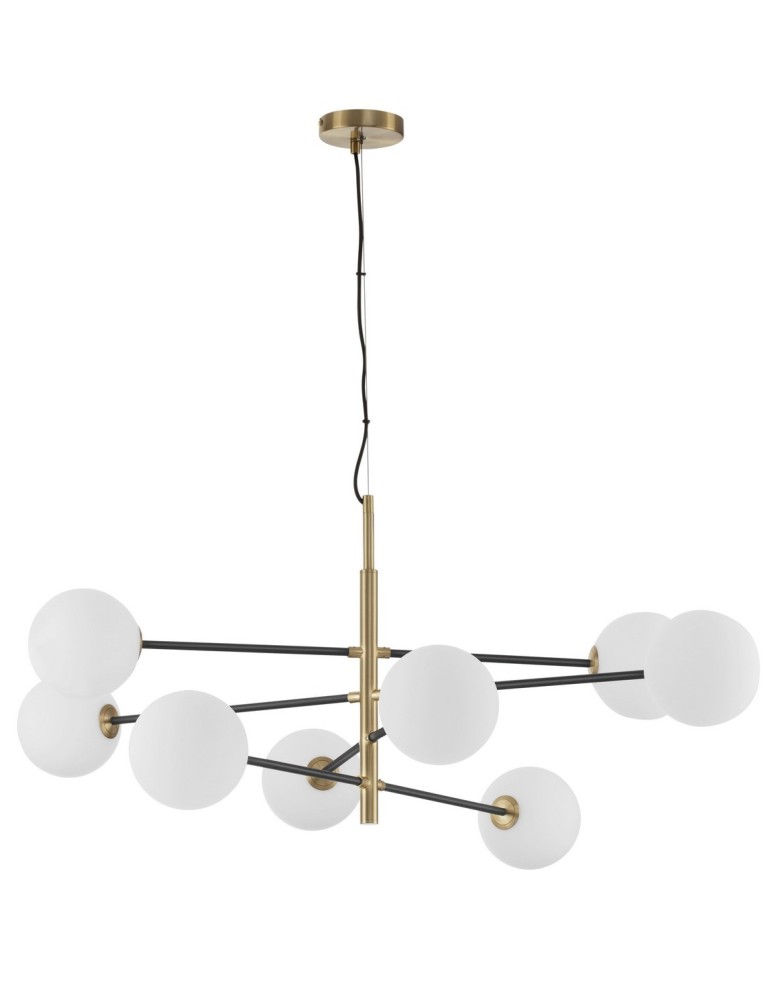 Lampy wiszące - Luces Exclusivas PLATO Wisząca 8xG9 LED biały/czarny/satynowe złoto LE41768 - produkt kolory-swiatla.pl 1